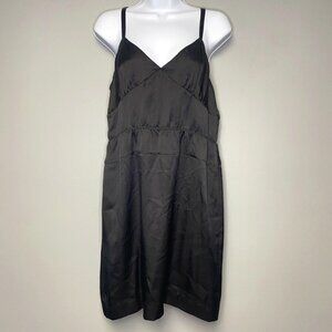 NWT J. Crew 100% Silk Black Y2K 90s Mini Slip Dress Size 6